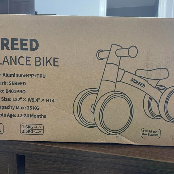 New In Box SEREED Pink Baby Balance Bike 12 - 24 Months - Picture 2 of 8